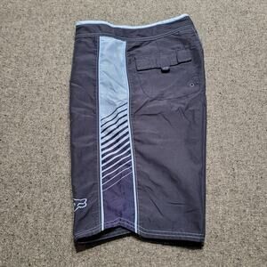 VTG Fox Racing Board Shorts Boys 3 Medium Blue Pockets Swim Beach Surf Summer